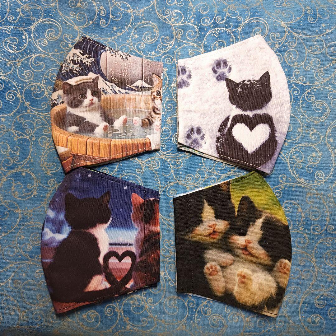 ご確認用　うきたん(*´꒳`*)❤︎様　ねこちゃん柄　ハンカチ12/17