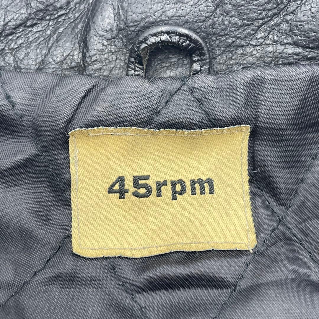 45rpm レザージャケット　キルティング素材　レディース　M
