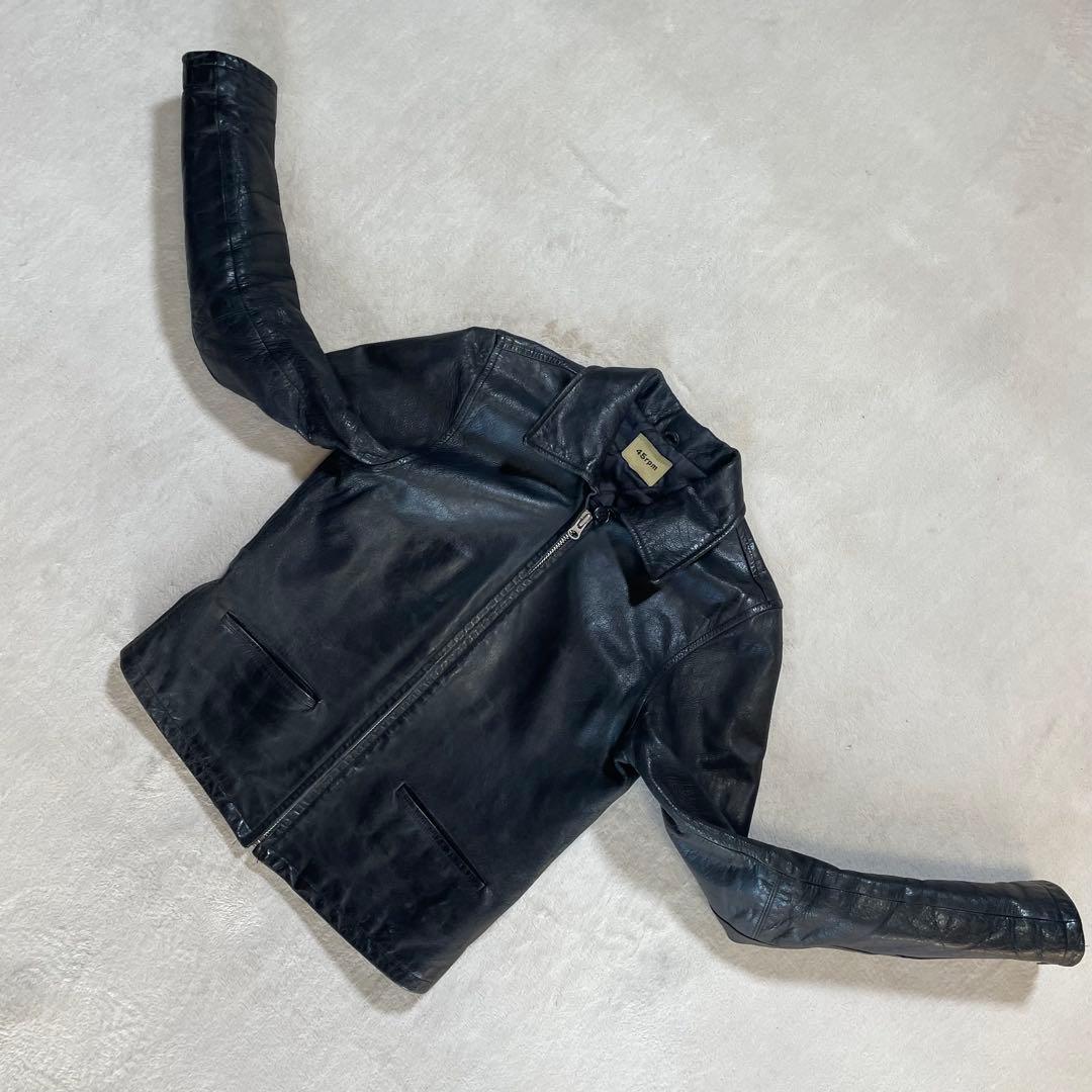 45rpm レザージャケット　キルティング素材　レディース　M