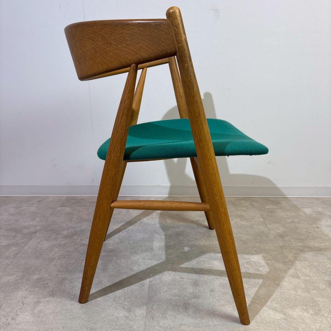 柏木工　ナチュラル　ターコイズブルー　アームチェア　ロビーチェア