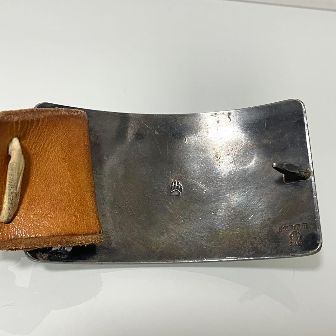 NATIVE SPIRIT ネイティブスピリット シルバーバックル レザーベルト