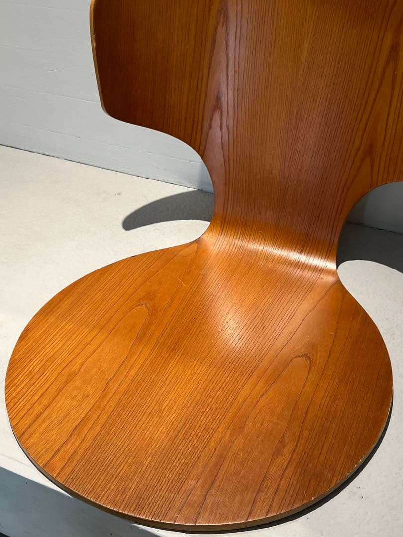 セール 希少 天童木工 剣持勇 ヴィンテージ カブト座椅子／欅材プライウッド