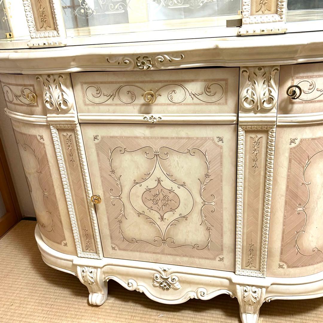 美品✨サルタレッリ　ヴェルサイユ　棚　アンティーク　照明　猫脚　ガラス　高級