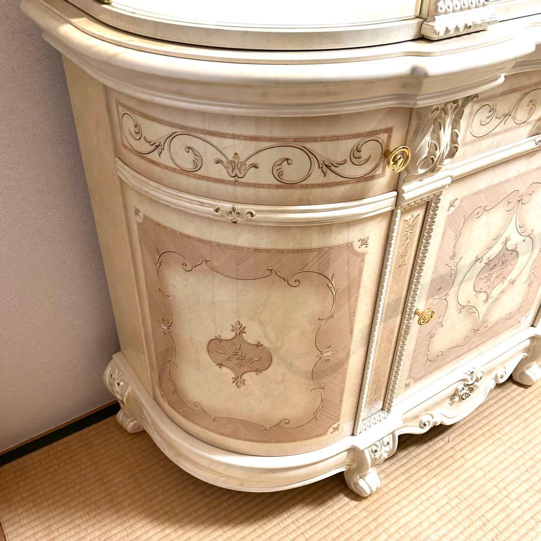 美品✨サルタレッリ　ヴェルサイユ　棚　アンティーク　照明　猫脚　ガラス　高級