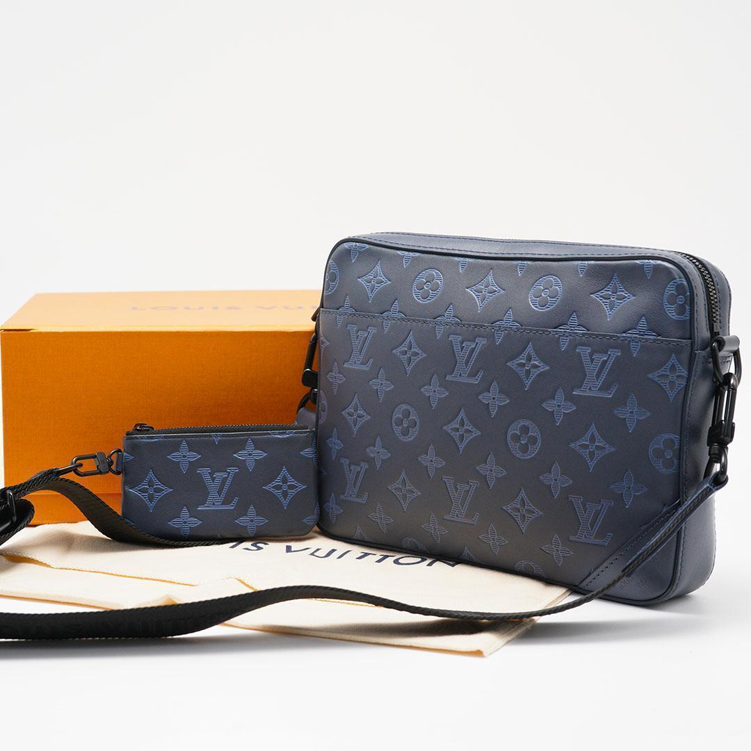 【極美品】ルイヴィトン モノグラムシャドウ デュオ メッセンジャー M45730