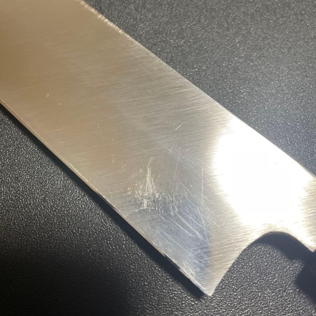 スケナリ　佑成　本焼　むきもの　6寸　刃渡り　181mm 黒檀八角柄　白一