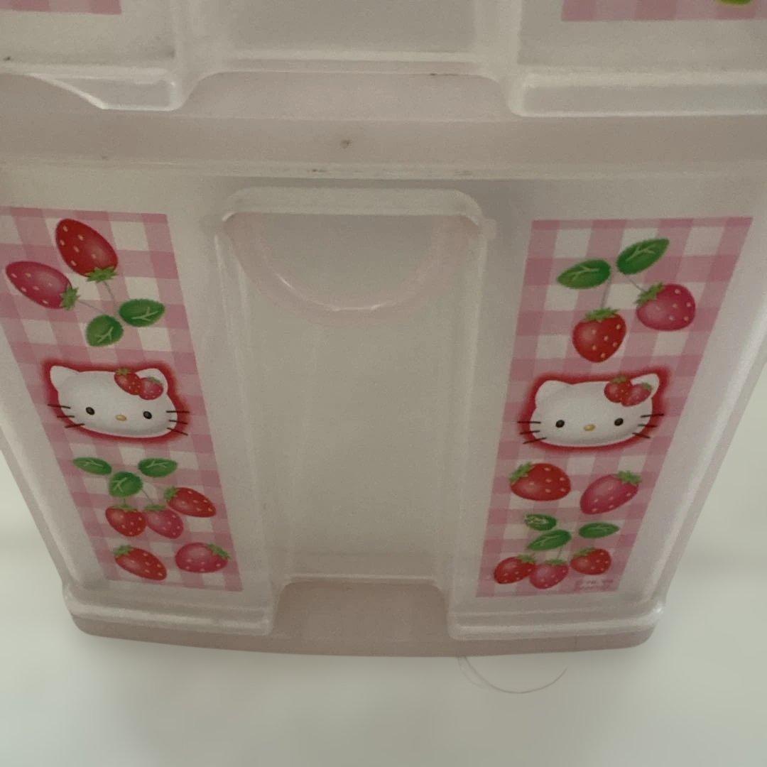 希少 1999年製 ハローキティ 4段チェスト いちご 平成レトロ サンリオ