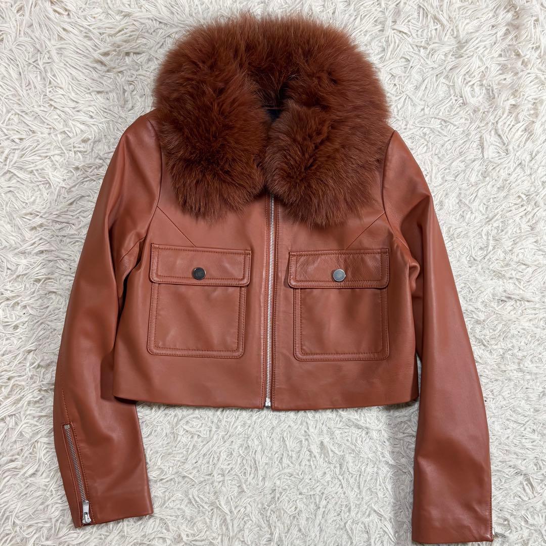 美品　Diagram グレースコンチネンタル　ファー　レザージャケット　4way