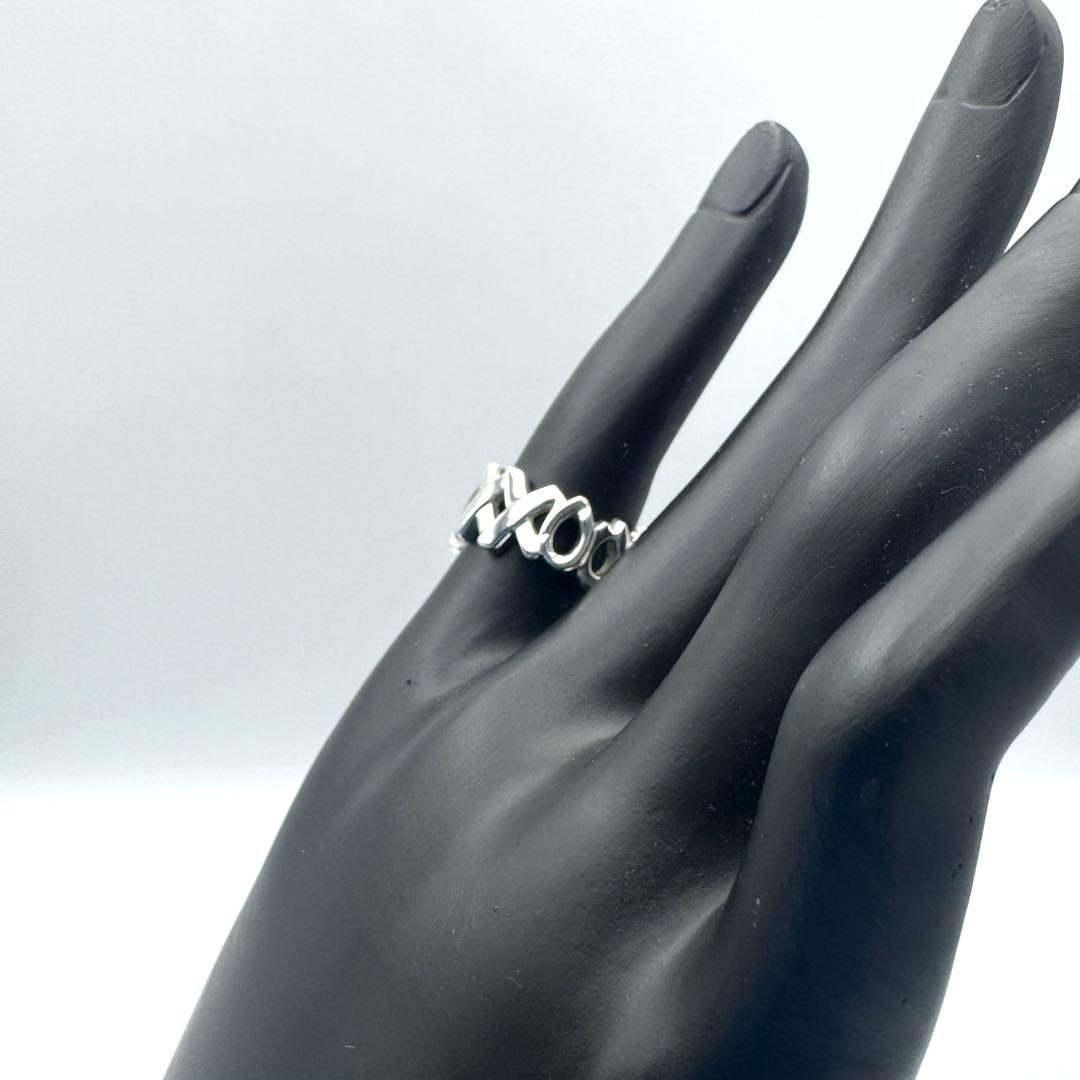 【TIFFANY&Co】鏡面仕上げ　ラブ＆キス　リング　　9号　T&Co