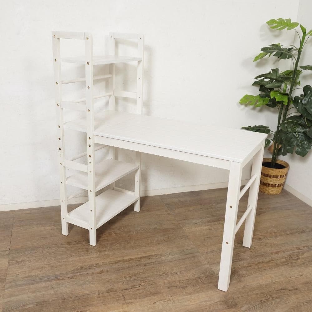 フォロー割【新品】ラック付きデスク　可動式棚　幅105cm　収納　多用途