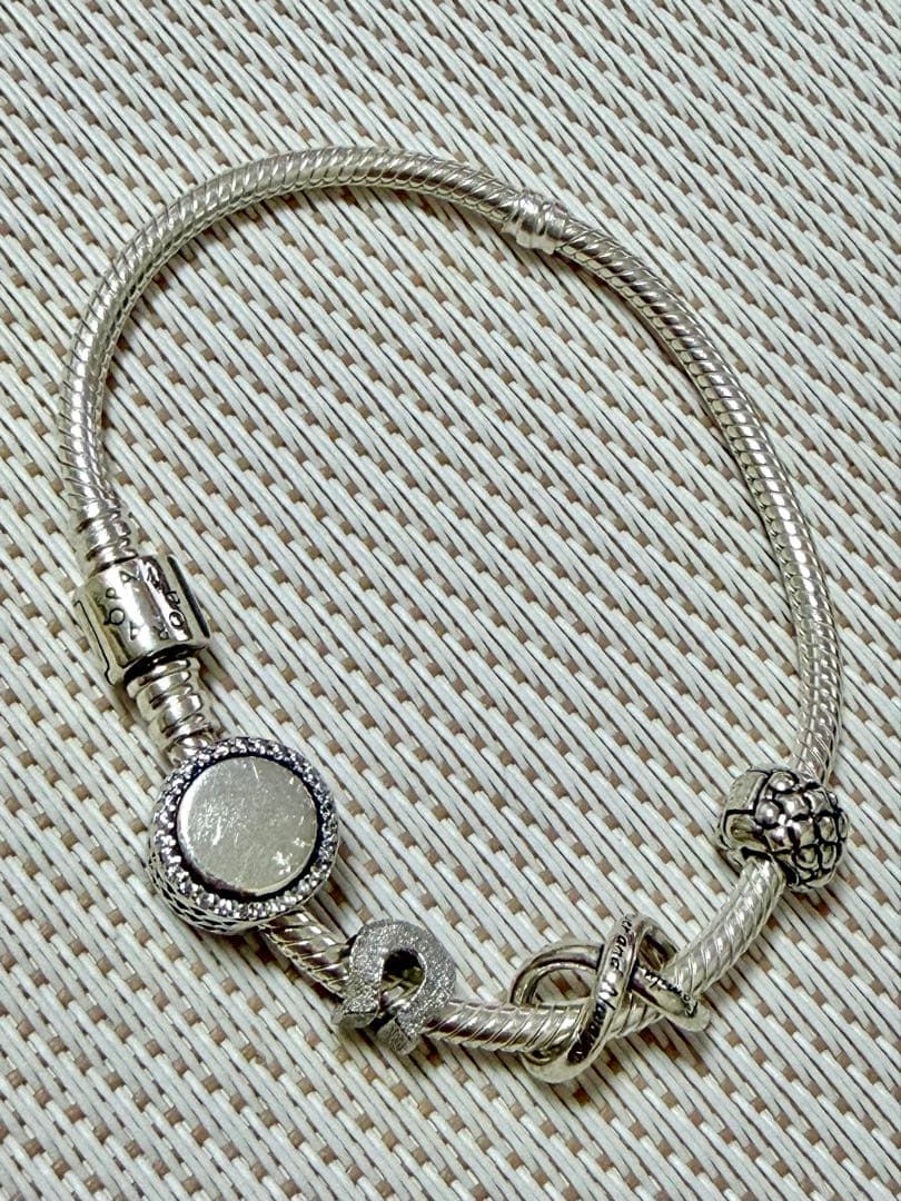 パンドラ Pandora チャーム付きブレスレット シルバー限定レア
