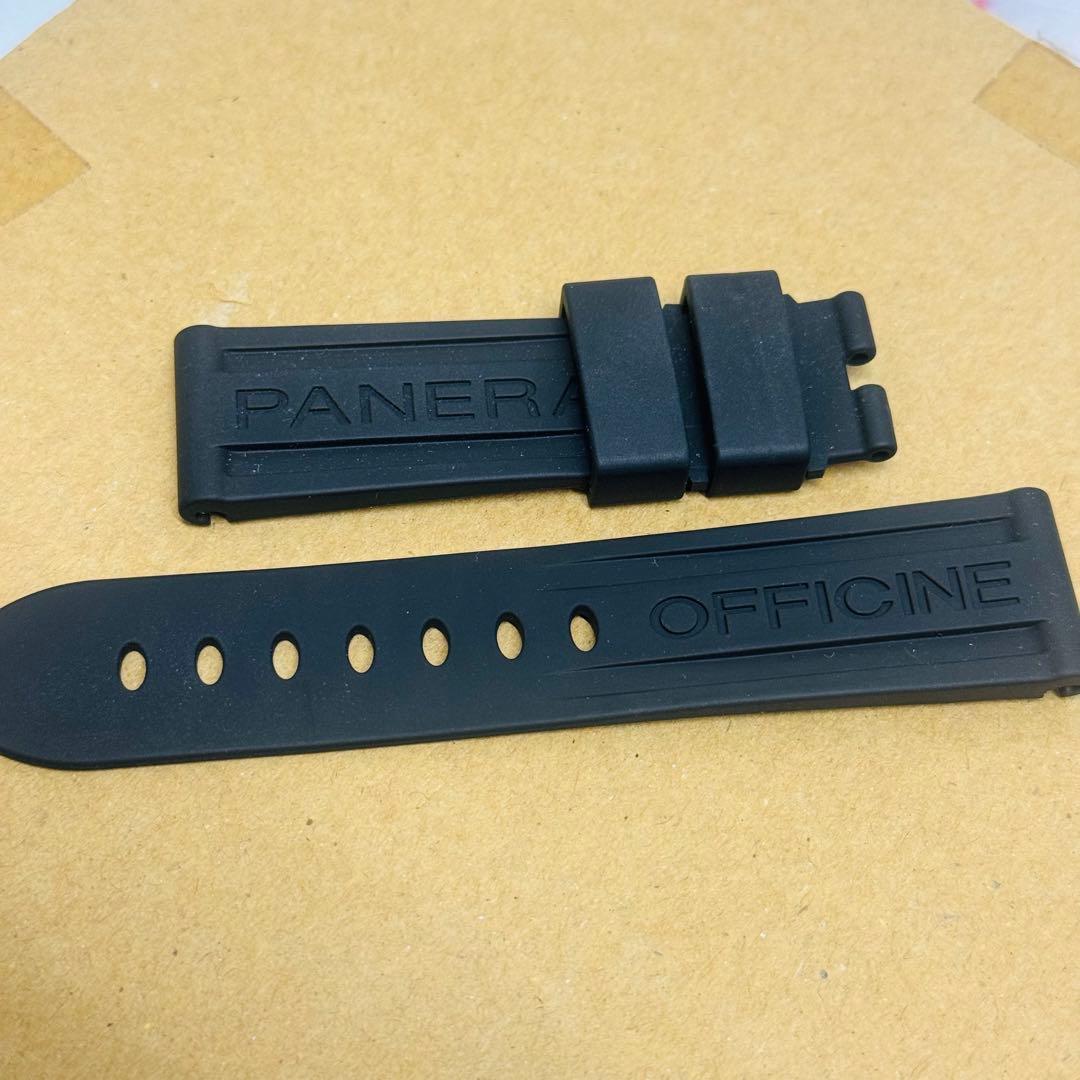 【未使用保管品】パネライ　ラバーベルト　ブラック　22mm