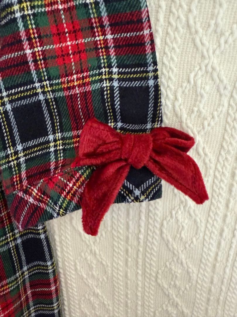 Kidiwi チェック柄長袖ワンピース