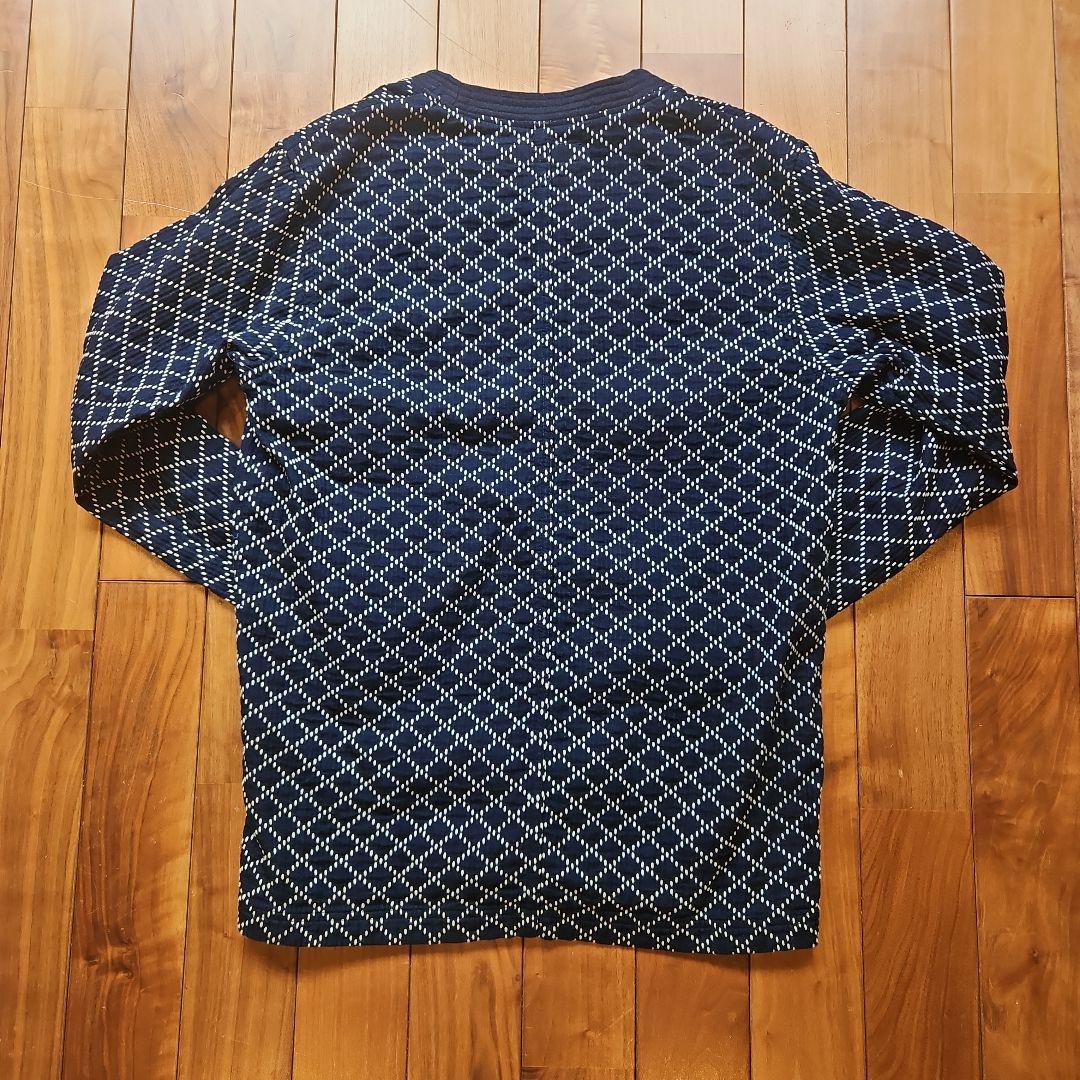 FDMTL ファンダメンタル 刺し子 藍染 カーディガン インディゴ