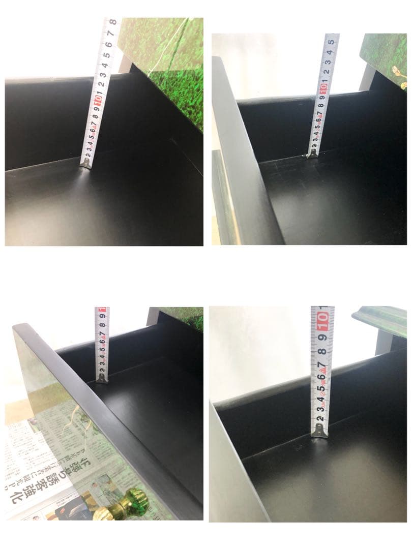 中国美術 シノワズリ様式 花模様 キャビネット 8段チェスト 李朝 緑