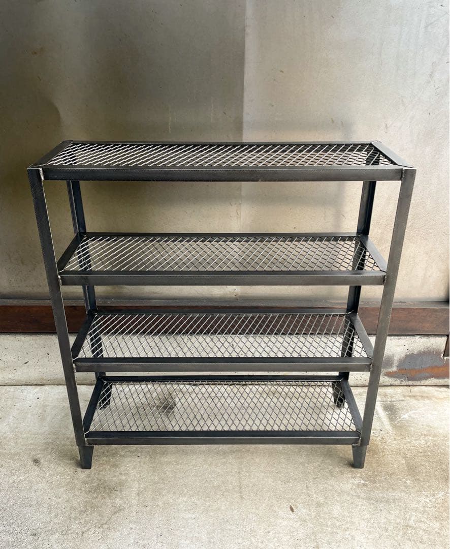 ［4段仕様］アイアンラック　植物棚　シェルフ　インダストリアル　アイアン家具