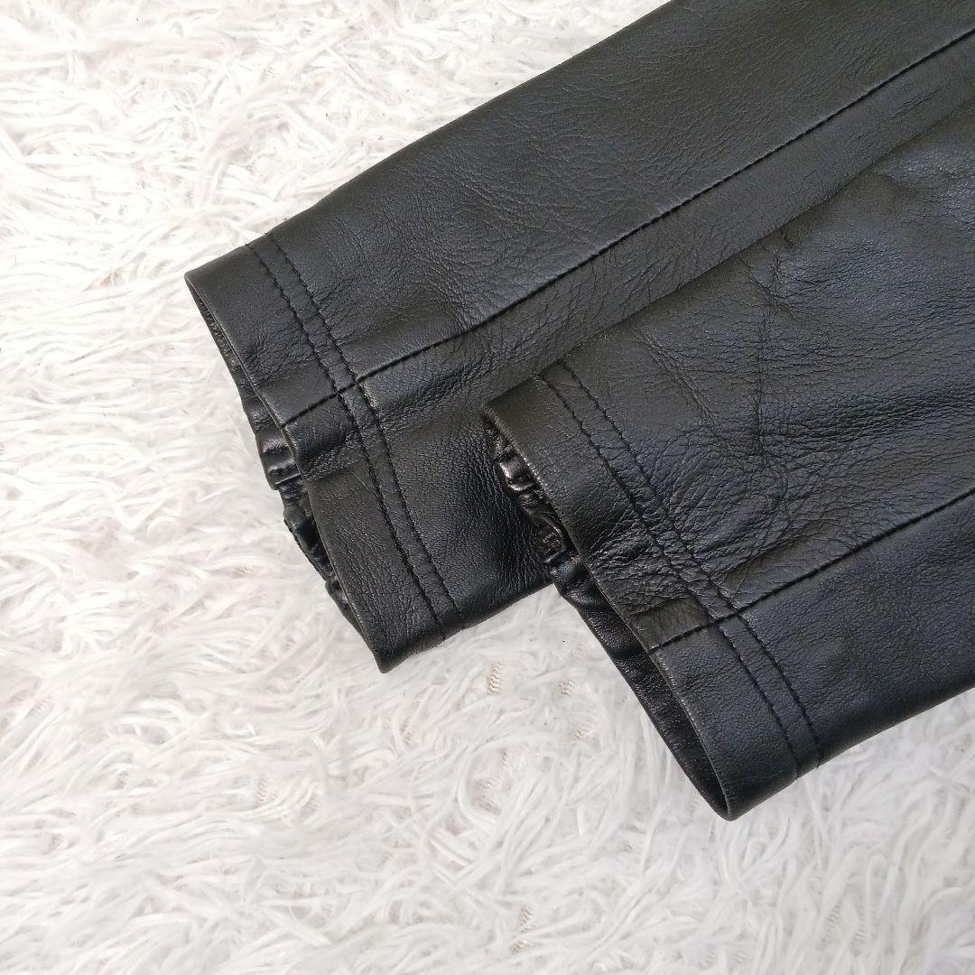 ✨極美品✨バーバリーブラックレーベル　ラムレザー　ライダース　ブラック　M