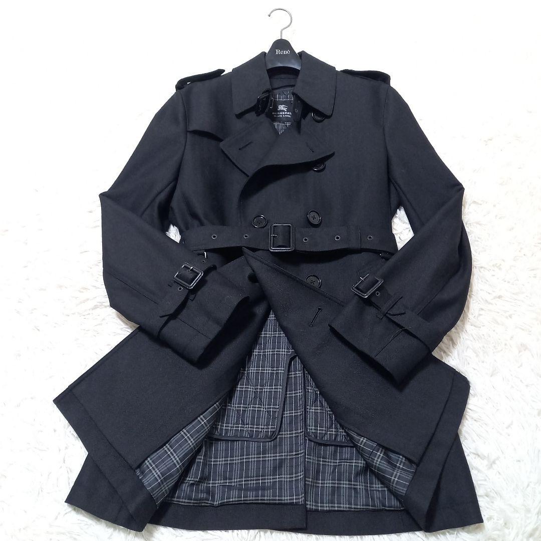 ●美品●　バーバリーブラックレーベル　トレンチコート　ライナー　ヘリンボーン