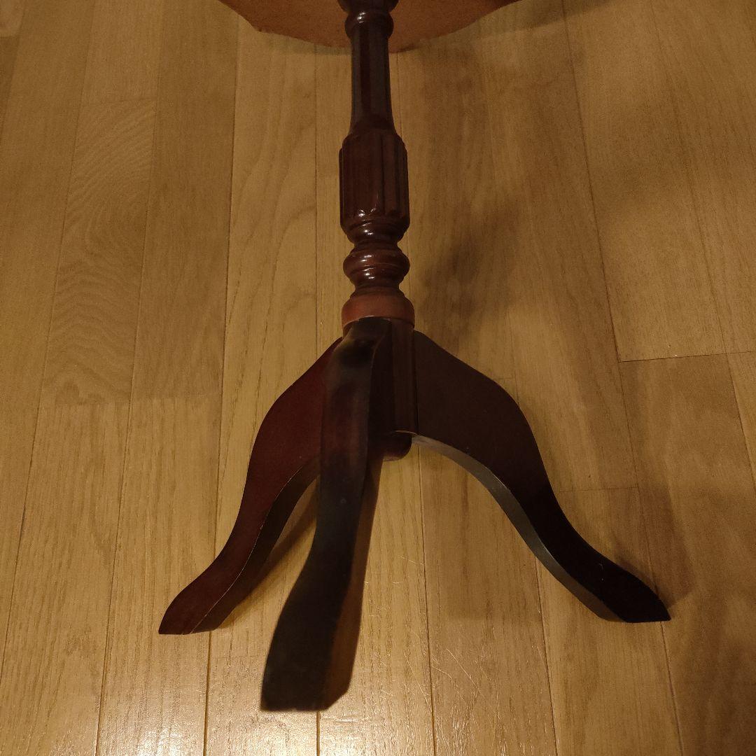 サイドテーブル 花びら型天板 木製 八角形 ヴィンテージ アンティーク