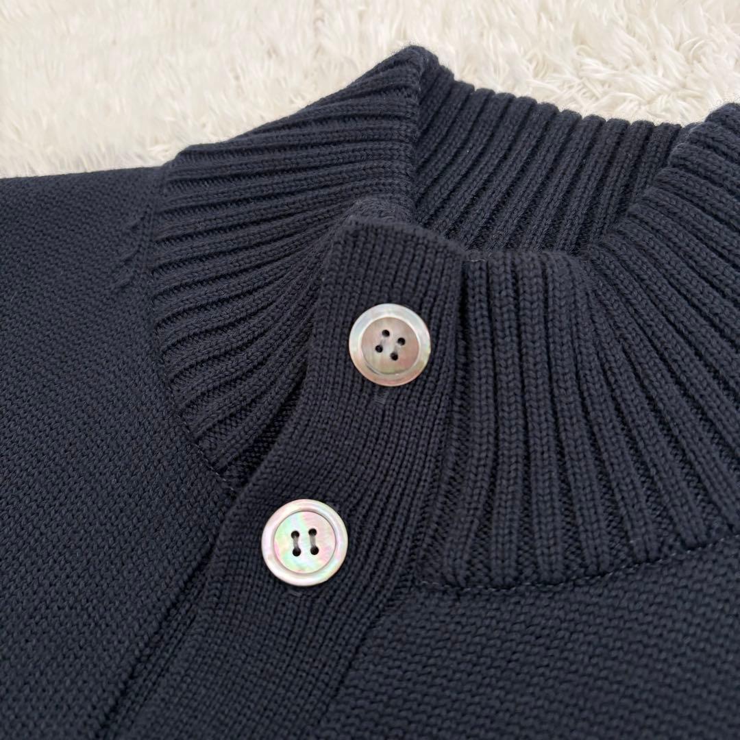 Matthas 鎌倉シャツ 134 スタンドカラーカーディガン M ネイビ