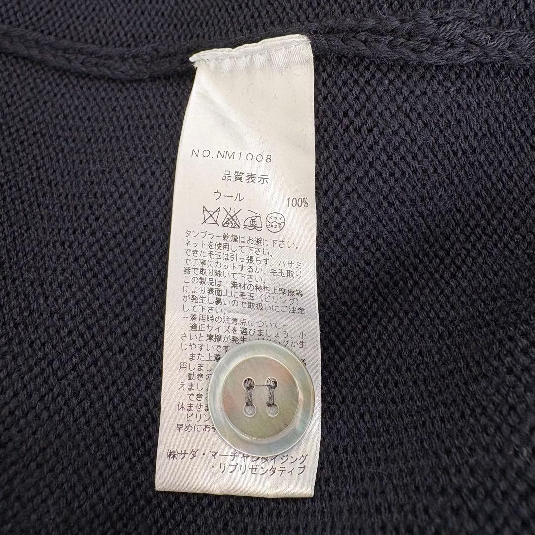 Matthas 鎌倉シャツ 134 スタンドカラーカーディガン M ネイビ