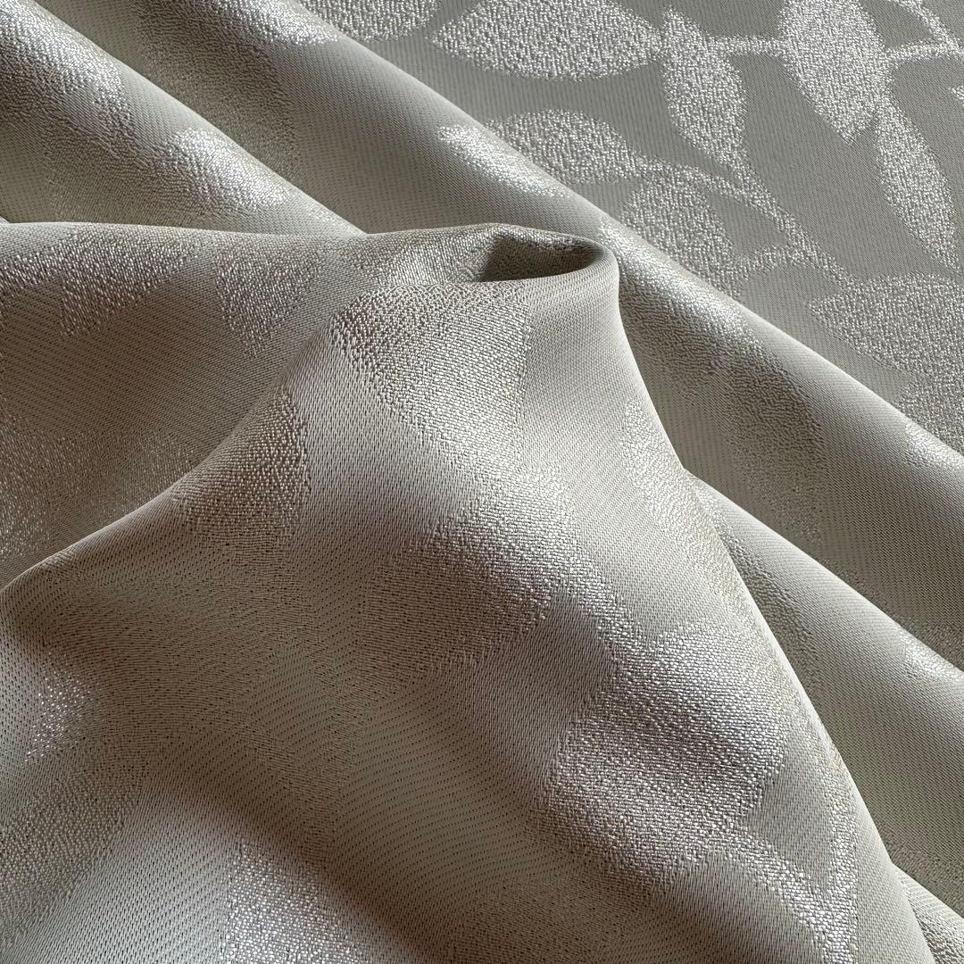 遮光カーテン 幅150cm×丈200cm2枚　リーフアイボリー