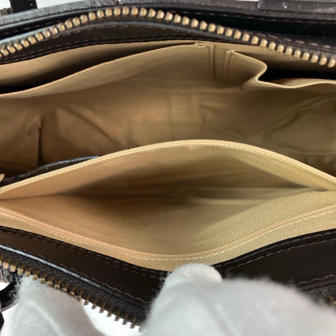 土屋鞄　セッション　トートバッグ　ハンドバッグ　本革　A4収納　ダークブラウン