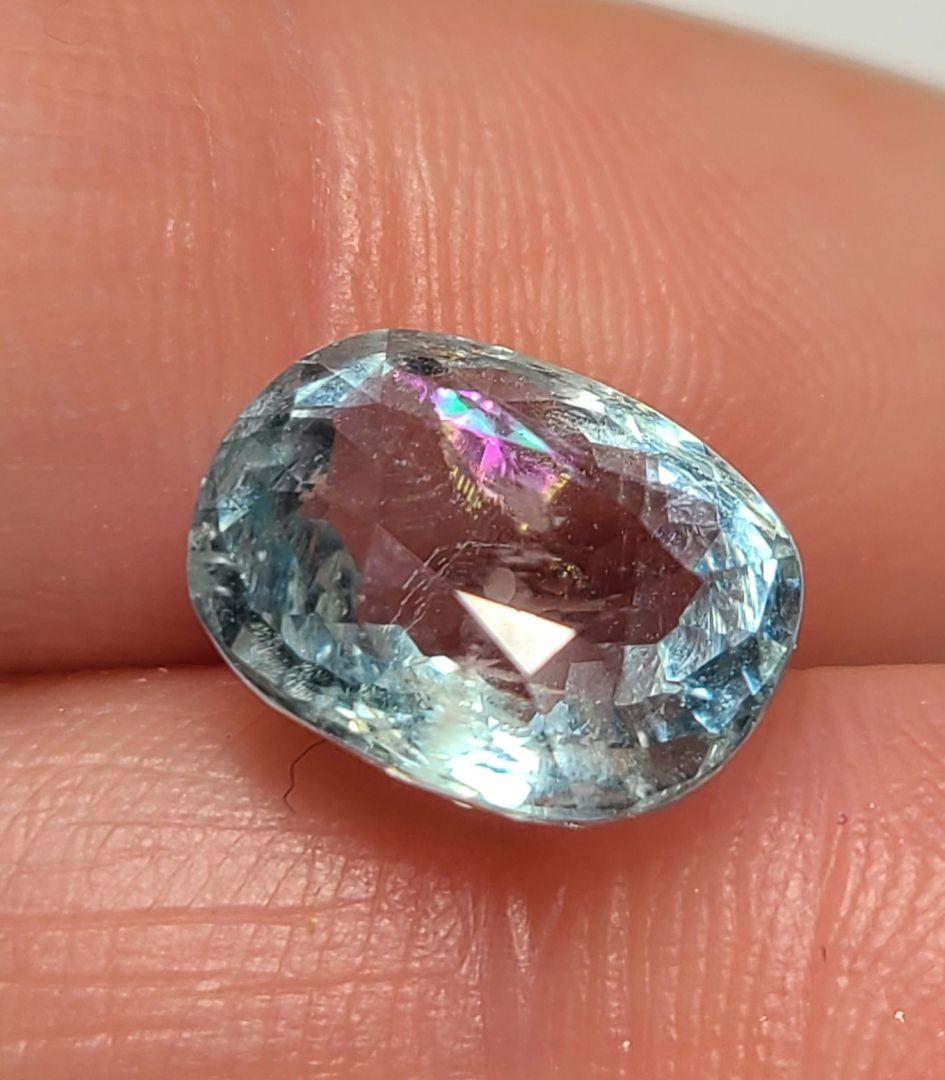 美しい海のレインボー★非加熱アクアマリンレインボーInk入り★