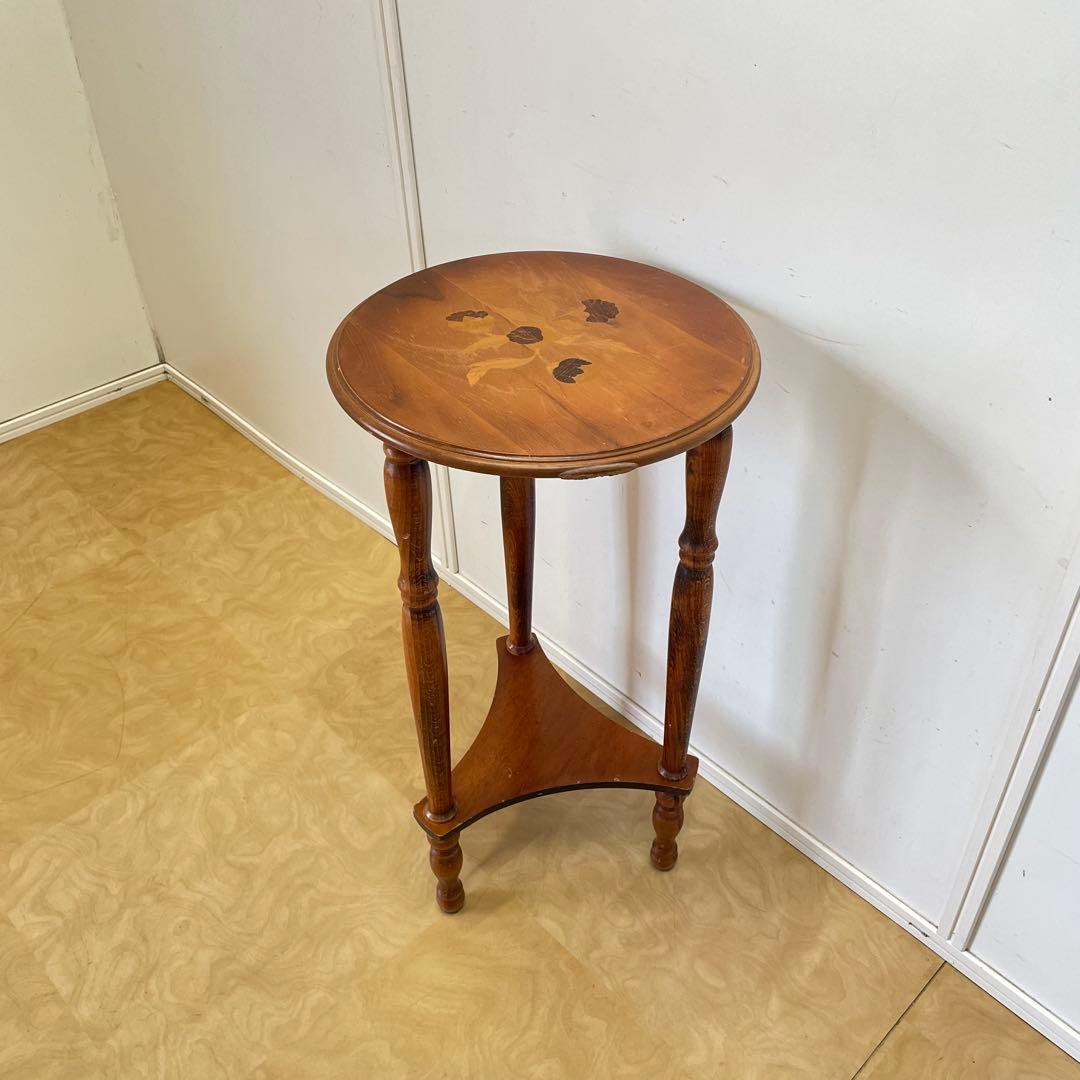 象嵌 サイドテーブル 花台 コンソール 飾り台 イタリア アンティーク調