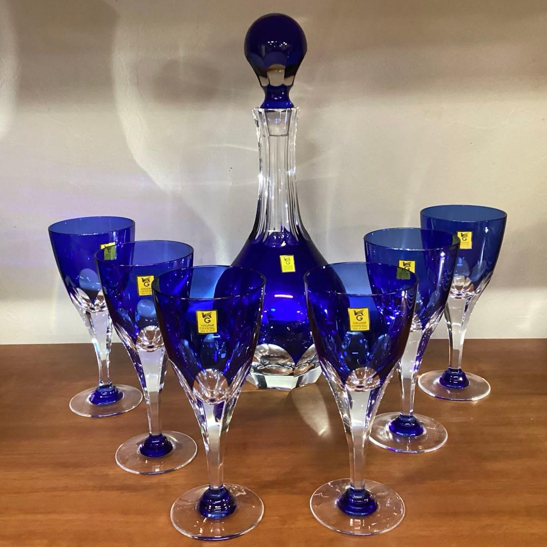 A-319（未使用）KAGAMI CRYSTAL ロイヤルブルー 江戸切子