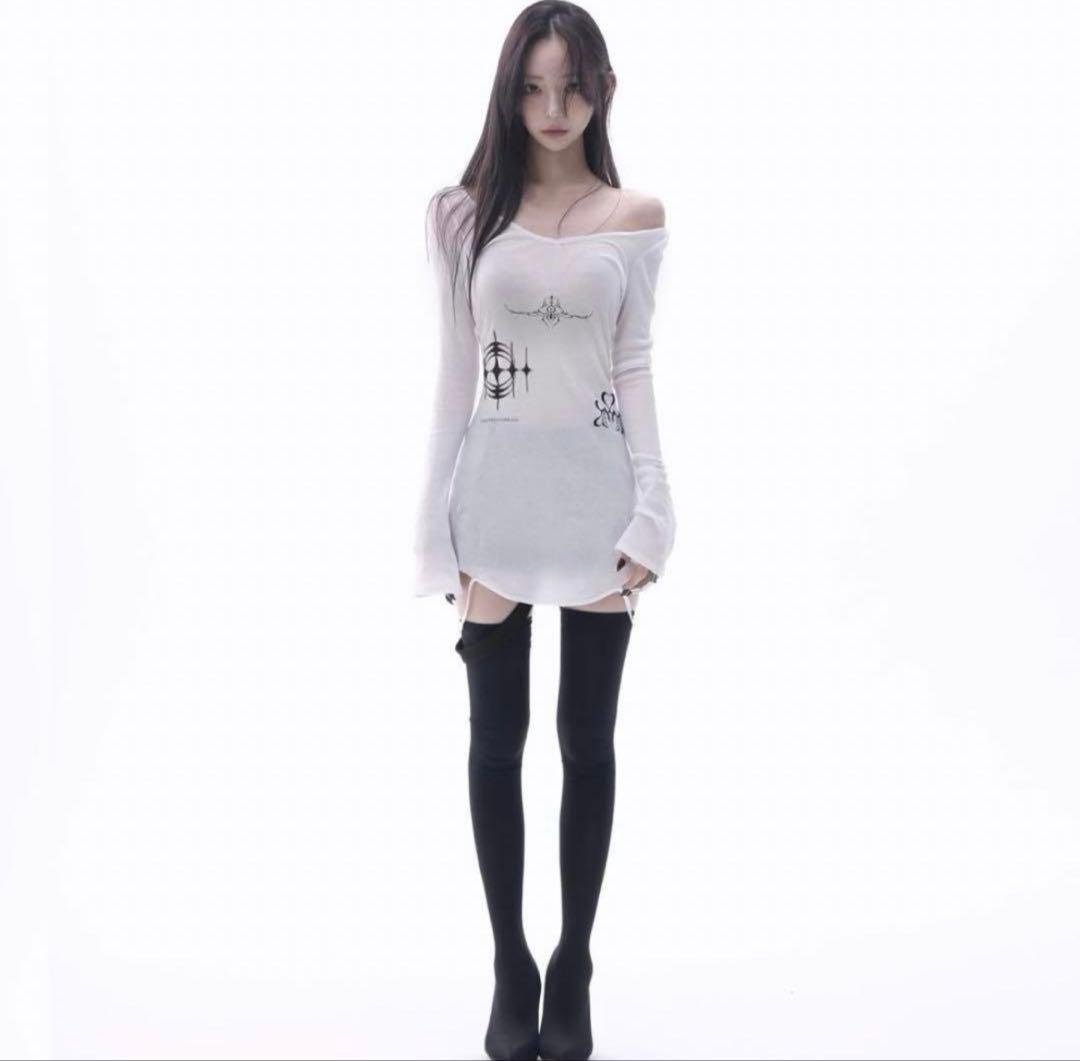 theredthread/ S stamp tee dress シズニルック