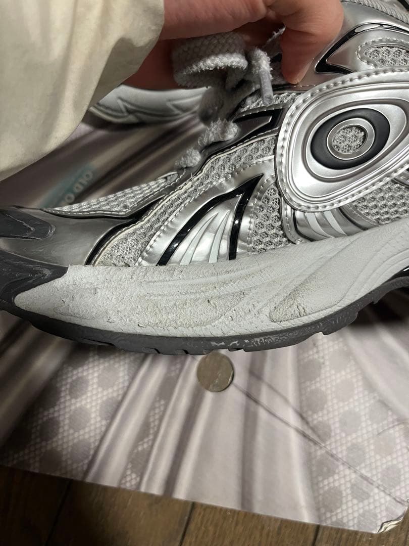 【美品】OLD order Turbo GT シルバー スニーカーサイズ26cm