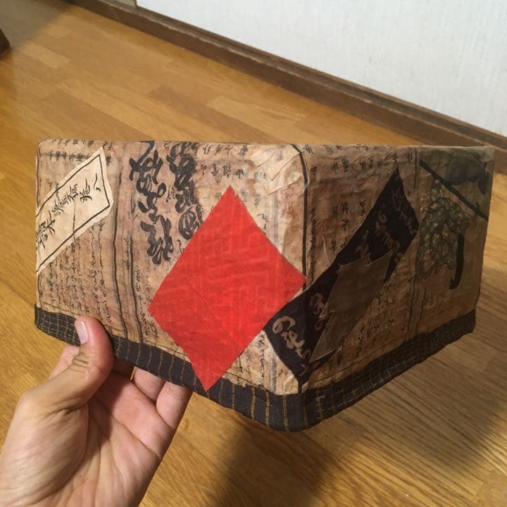 明治時代の和紙を使用！一閑張りカゴ♩