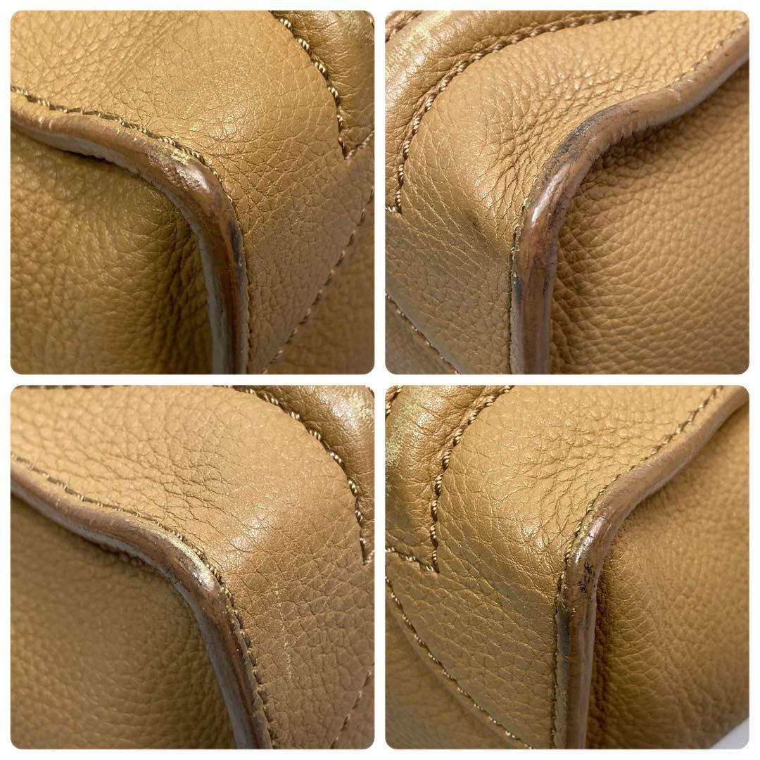 【美品】CELINE セリーヌ　ラゲージマイクロ　キャメル　トートバッグ