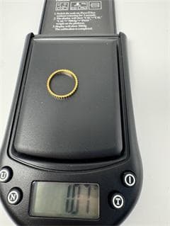 K18ゴールド リブデザインリング1.07g 11号