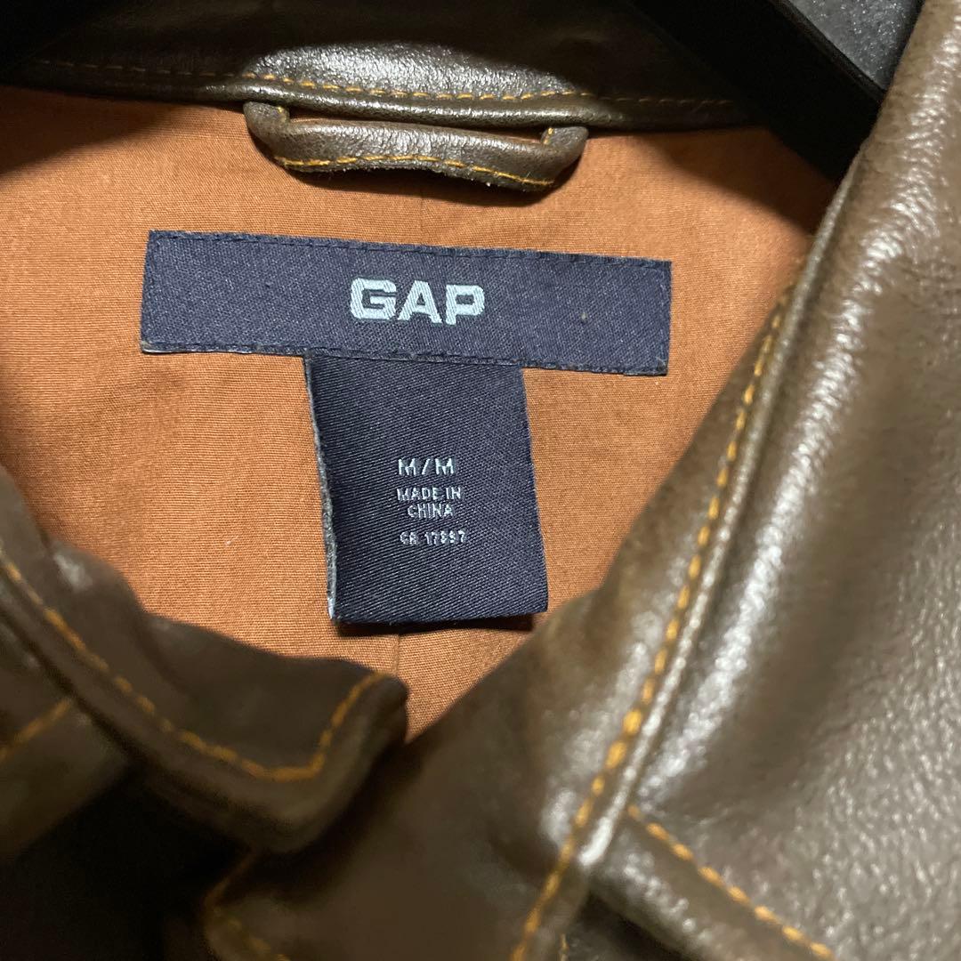 オールドGAP ブラウン レザー ジャケット M