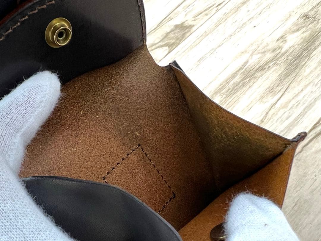 MANIFOLD マニフォールド クロコ型押し 折り財布 レザー