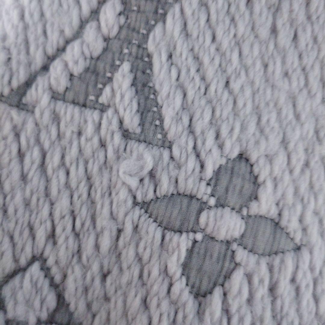 ルイ・ヴィトン　グレー マフラー フリンジ付き