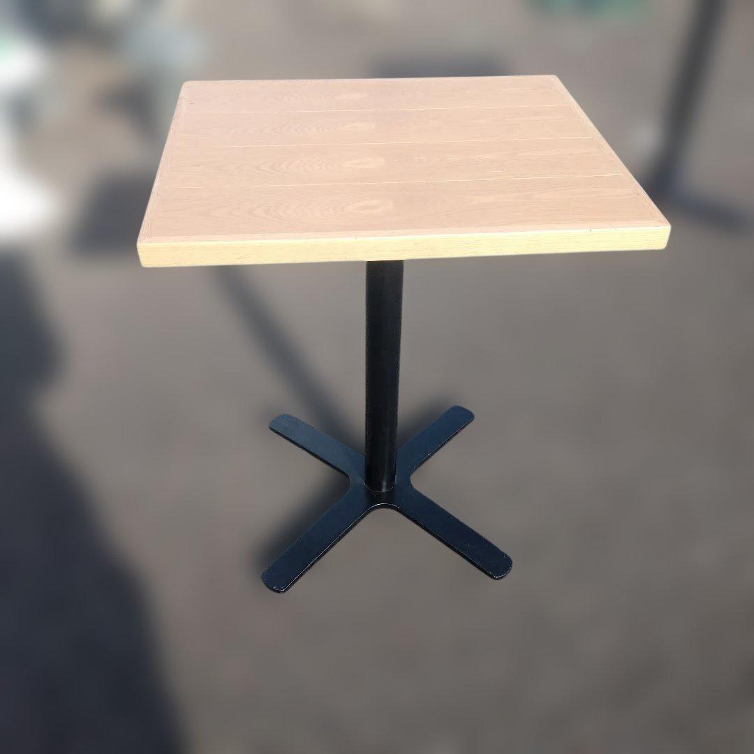 4991-2）木製カウンターテーブル ナチュラル　ティーテーブル