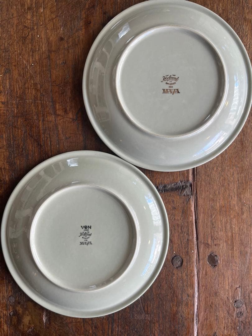  ロールストランドMAYA オリーブグリーン皿 2枚セット