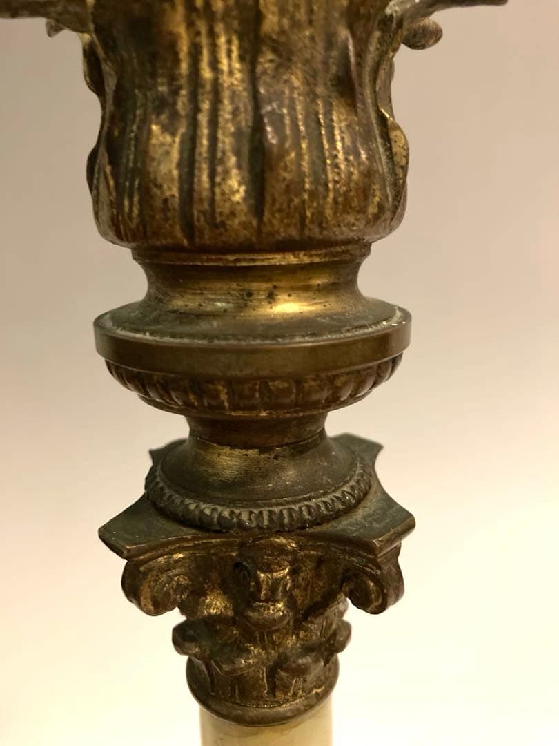 フランス　ナポレオン3世　アンティークランプ　燭台　スタンド　土台のみ