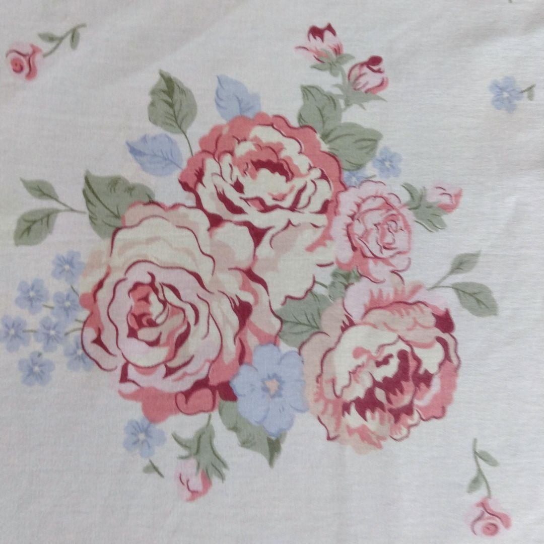 新品★薔薇ブーケと小花綿100%シングル掛け布団カバー枕カバー２枚シーツの4点