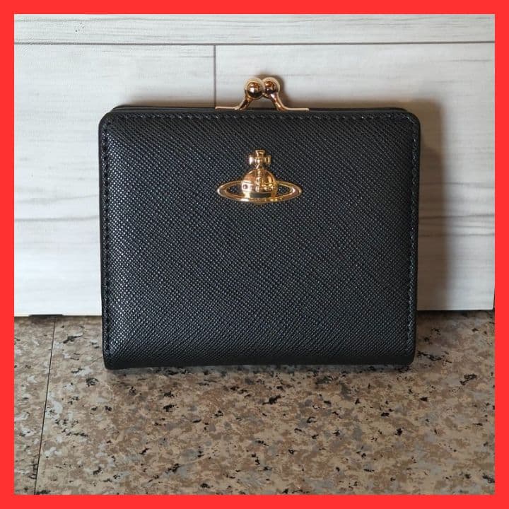 【新品未使用】ヴィヴィアンウエストウッド二つ折り財布　988VW706　ブラック