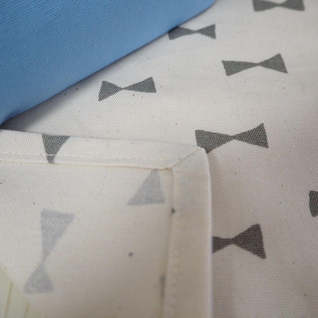 受注制作　入園入学6点セット　りぼん　水色