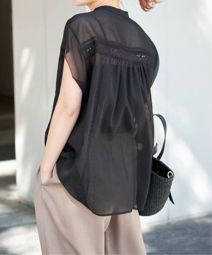 ブラウス シャツ COローンフレンチレースブラウス レディース