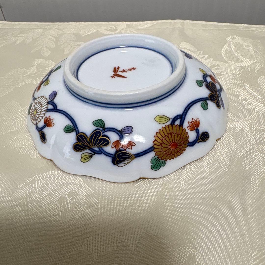 其泉　有田焼　小皿　醤油皿　琳派古伊万里様式　金彩　5枚組