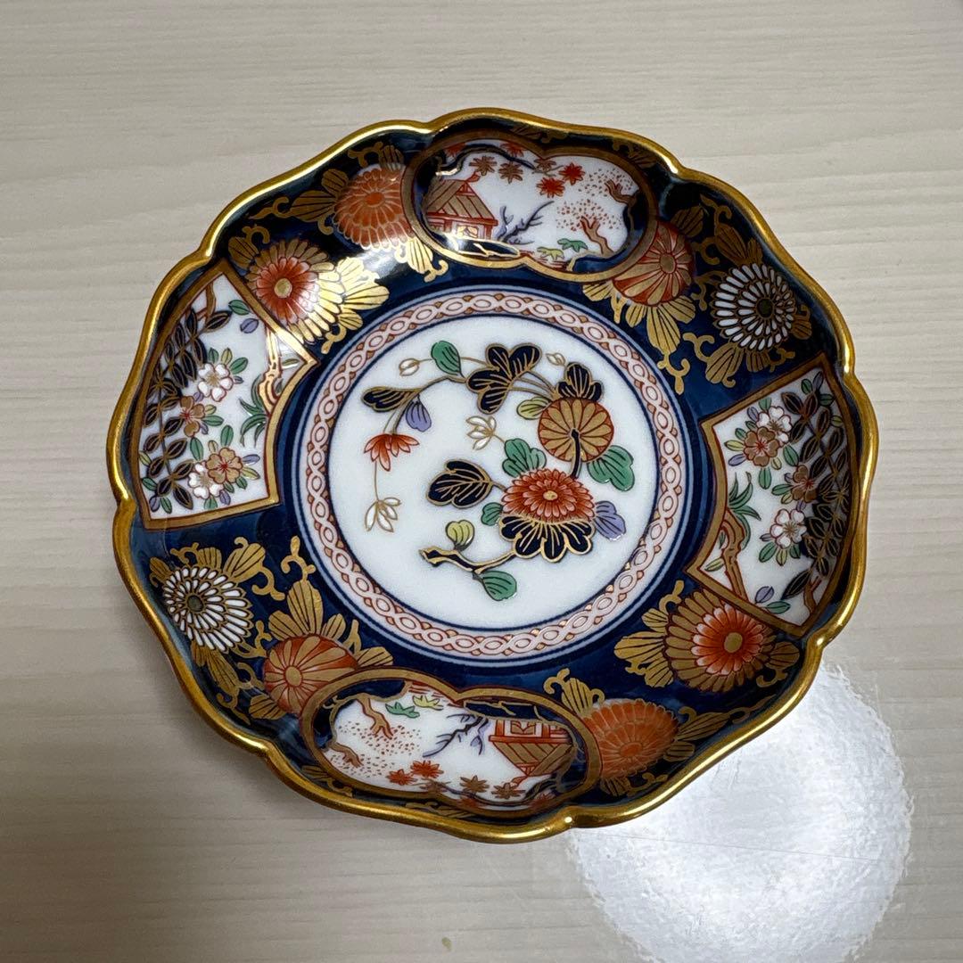 其泉　有田焼　小皿　醤油皿　琳派古伊万里様式　金彩　5枚組