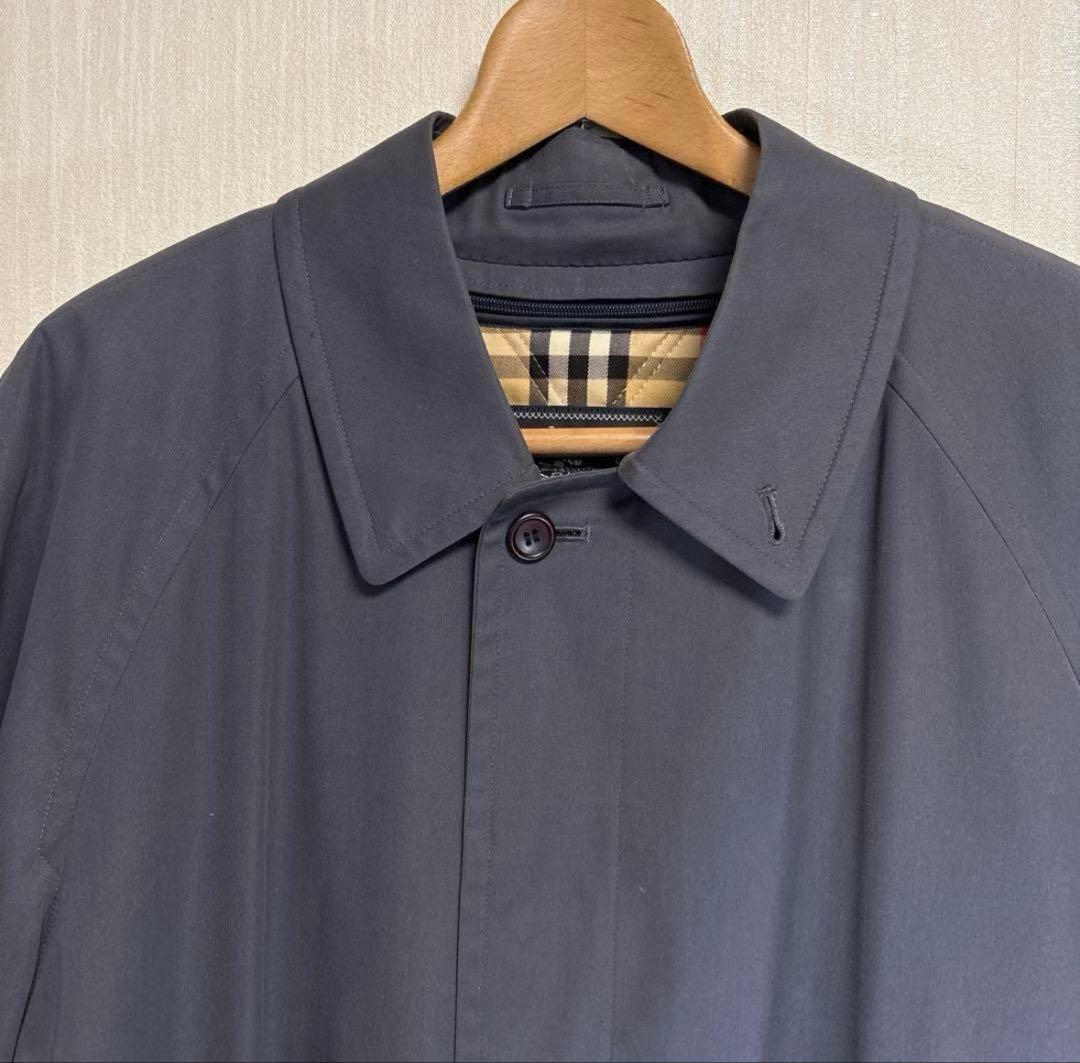 Burberry ステンカラーコート ライナー付 ノバチェック グレー　アウター
