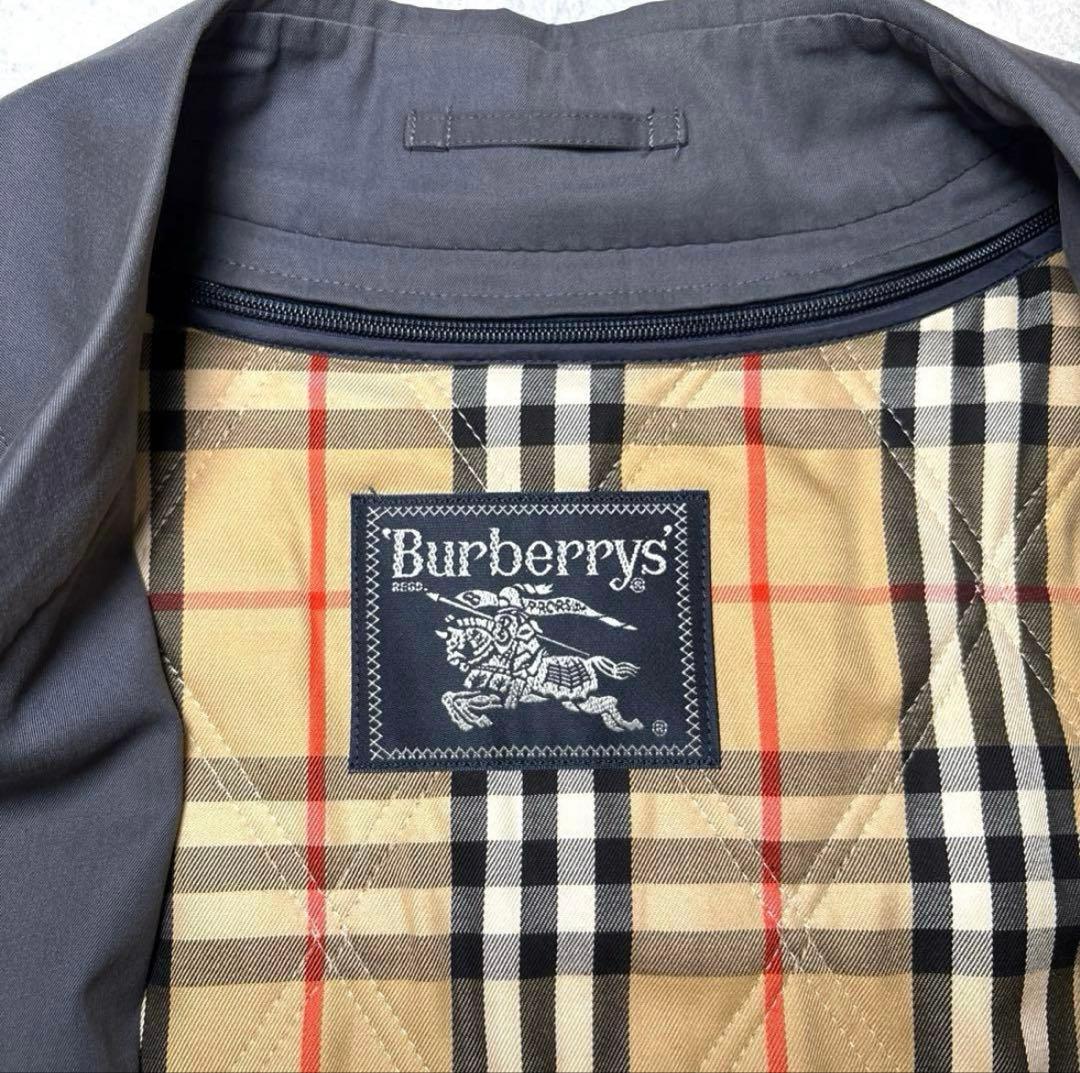 Burberry ステンカラーコート ライナー付 ノバチェック グレー　アウター