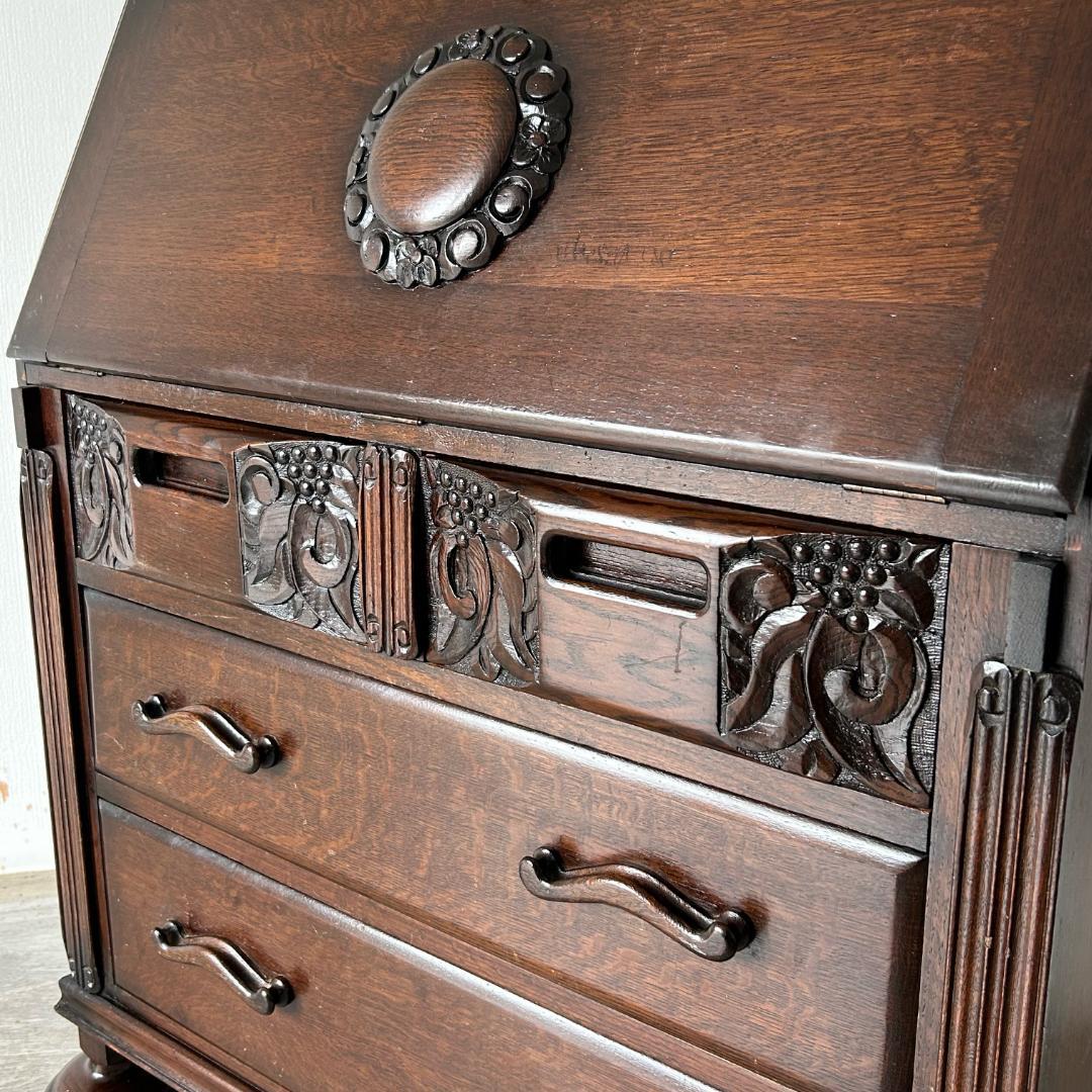 イギリス アンティーク 家具 ライティング ビューロー 英国 チェスト 532A